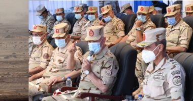 رئيس الأركان يشهد مراحل المشروع التكتيكى لإحدى وحدات الجيش الثالث الميدانى