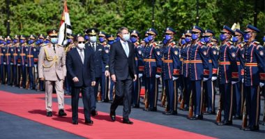 الرئيس السيسي يستقبل نظيره الرومانى كلاوس يوهانيس بقصر الاتحادية