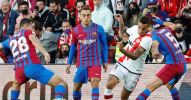 برشلونة يتأخر أمام رايو فاليكانو بهدف فالكاو فى الشوط الأول.. فيديو