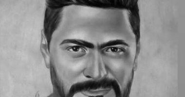 بسملة تبرز موهبتها فى الرسم ببورتريهات للمشاهير