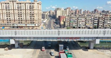 محور 54 لميناء الإسكندرية لتسهيل حركة الشاحنات وتقليل التكدس المرورى غربا.. صور