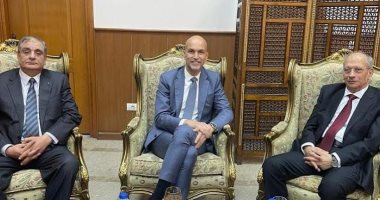 قنصل فرنسا بالإسكندرية فى زيارة لرئيس محكمة الاستئناف لبحث تدريب رجال القانون