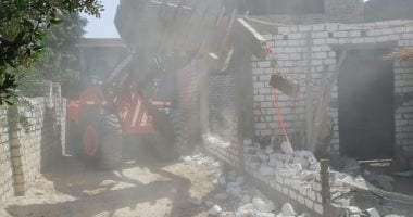 إزالة 6 حالات تعدى على أراضى زراعية بمساحة 235 متر بالبياضية فى الأقصر.. صور