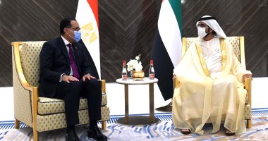 رئيس الوزراء يلتقى الشيخ محمد بن راشد ويهنئه بمناسبة الذكرى الـ50 لتأسيس الاتحاد.. حاكم دبي: لمصر مكانة تاريخية فى قلوبنا وبلغوا فخامة الرئيس السيسى أننا كلنا نحبه.. ويشيد ببناء مصر أكثر من 20 مدينة جديدة ذكية