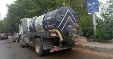 محافظة الجيزة: تمركز معدات شفط مياه الأمطار بالطرق والمحاور ومراجعة للبالوعات