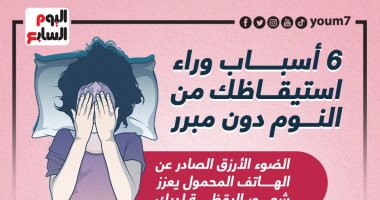 6 أسباب وراء استيقاظك من النوم دون مبرر.. إنفوجراف