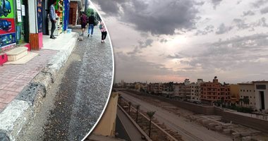 أمطار فى الأقصر خلال استعدادات افتتاح طريق الكباش العالمى.. مراكب مقدسة تستقر وسط طريق الكباش للبروفات الختامية.. والمحافظة ترفع درجة الاستعداد للأمطار والمحافظ يشكل لجنة للمرور على مخرات السيول.. فيديو وصور