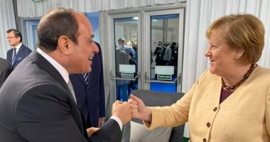 الرئيس السيسي يلتقى المستشارة الألمانية ميركل فى جلاسجو