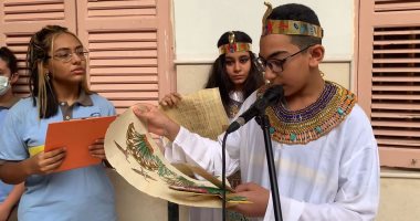 إذاعة مدرسية حول حفل طريق الكباش العالمى المنتظر فى مدرسة السلام بالأقصر