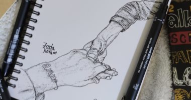 "محمود"من الشرقية يشارك"صحافة المواطن" موهبته الرسم