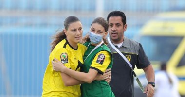 نهى ممدوح تحتفل مع شقيقتها جيهان بالهدف الأول بدورى أبطال أفريقيا للسيدات
