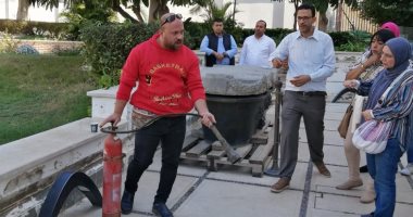 متحف الإسكندرية القومى يجرى تدريبات عملية للإخلاء فى حالة الطوارئ