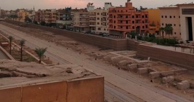 7 صور لطريق الكباش من الأعلى قبل أيام من حفله العالمى بالأقصر