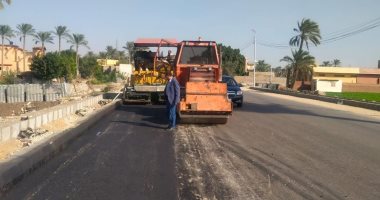 رصف وتطوير طريق سقارة السياحى بالبدرشين