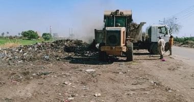 رفع 120 طن مخلفات وتراكمات أتربة من مركز أوسيم بالجيزة