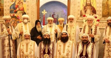 سيامة 4 قساوسة وترقية 6 قمامصة بدير مار مينا العجائبى بمريوط 