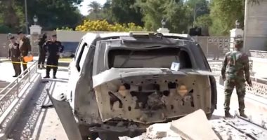‏شاهد آثار الدمار بمنزل ⁦‪رئيس الوزراء العراقى بعد محاولة الاغتيال الفاشلة