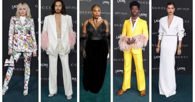إطلالات النجوم بحفل film gala 2021..الريش اختيار الرجال والنساء على الريد كاربت