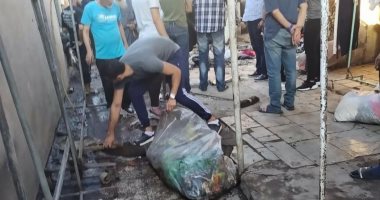 إصابة شاب إثر انفجار أنبوبة داخل محل "مكوجي" في بورسعيد.. صور
