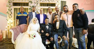 حسام محمود خطاب يحتفل بزفافه بحضور الكاتب الصحفى أكرم القصاص