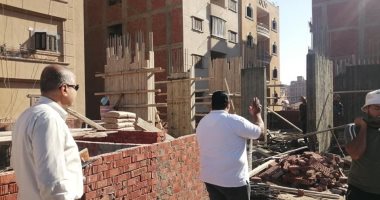 إزالة طابق مخالف فى حملة لحى ثان المحلة الكبرى .. صور