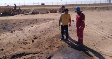 استمرار اعمال لجنة البيئة للتفتيش على شركات البترول شمال رأس غارب ..صور