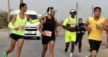 بنى سويف تستقبل سباق الفراعنة الدولى أثناء مروره بميدوم بمشاركة 150 متسابقا