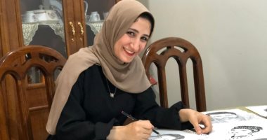 تسر الناظرين.. "آية" تبدع فى رسم البورتريهات بالرصاص والحبر والفحم بالدقهلية.. تجعل صور الفنانين والمشاهير أقرب للواقع وتنبض بالحياة.. وتؤكد: الرسم لغة التفاؤل ويبعث الأمل ويضفى لمسة جمال.. صور