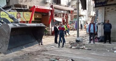للقضاء على الأسواق العشوائية.. إزالة التعديات بسوق ستوتة في حي العرب ببورسعيد