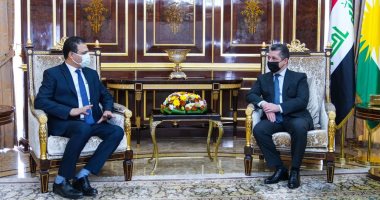 رئيس حكومة كردستان والسفير المصري لدى العراق يناقشان فرص التعاون الاقتصادي