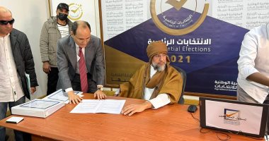 مفوضية الانتخابات بليبيا: قبول أوراق ترشح سيف الإسلام القذافى للرئاسة.. فيديو وصور