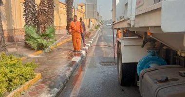 نظافة القاهرة تطور شارع صلاح سالم والأزهر الشريف