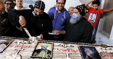 تورتة 5 أمتار فى ختام احتفالات أقباط الأقصر بمولد دير مارجرجس بالرزيقات.. صور