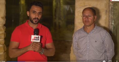 "تليفزيون اليوم السابع" داخل إحدى مقابر وادى المومياوات الذهبية بالواحات البحرية.. أكبر جبانة من العصرين الرومانى واليونانى.. تضم 23 مومياء بـ"صدريات ذهبية".. كبير مفتشى الآثار يعلن فتحها أمام السائحين.. فيديو