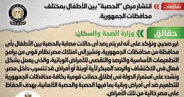 الحكومة تنفى انتشار مرض "الحصبة" بين الأطفال بمختلف محافظات الجمهورية