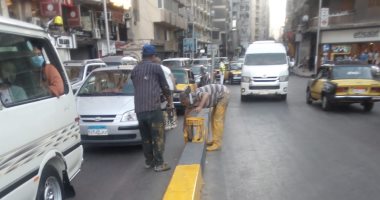 طلاب بالتعليم الفنى الصناعى يشاركون فى إعادة الرونق الحضارى للإسكندرية