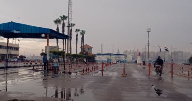 أمطار غزيرة  تضرب بورفؤاد وانخفاض شديد فى درجات الحرارة.. صور