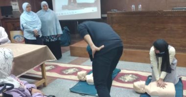 تدريب أطباء وأطقم التمريض بالتأمين الصحى ببنى سويف على الإنعاش القلبى الرئوى