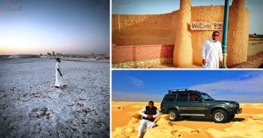 ثعلب الصحراء بالفيوم.. فارس "دليل" يحفظ كل شبر بالصحراء الغربية.. ينظم رحلات سفارى للسائحين.. ينطلق من  منطقة وادى الريان ويطوف الصحراء حتى الماجيك ليك.. ويؤكد: كل يوم بتعلم جديد والخبرة أنقذتنى عدة مرات.. صور