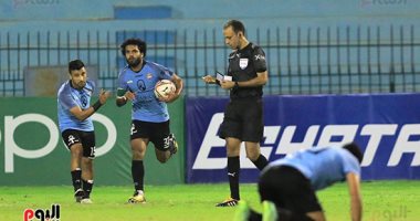 عبده يحيى يسجل الهدف الأول للمحلة فى الأهلى والنتيجة 1 / 2.. فيديو