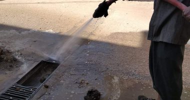 تطهير مصافى الأمطار وتأمين مسار أسلاك الكهرباء من أغصان الأشجار بالخارجة وقراها