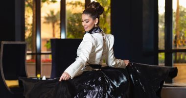 شاهد أناقة مى سليم بالأبيض والأسود فى أحدث جلسة تصوير 