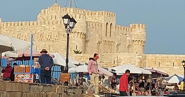 بنلف معاكم إسكندرية بعد النوة.. قلعة قايتباى حماية 100% عقب مشروع مصدات الأمواج