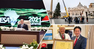 العالم هذا المساء.. الرئيس السيسى يتسلم رئاسة "الكوميسا".. والعاصمة الإدارية تسضيف القمة الـ21..شجرة كريسماس بطول 28 مترا تزين الفاتيكان استعدادا لعيد الميلاد.. ترامب يزين مقر إقامته بتوثيق لحظاته بالبيت الأبيض