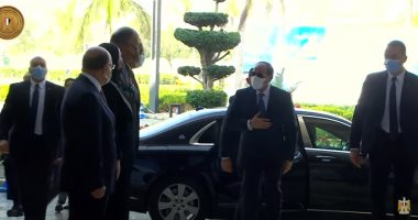 الرئيس السيسى يصل مقر انعقاد قمة السوق المشتركة لدول "الكوميسا"