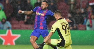 هدف ملغٍ فى شوط سلبى بين برشلونة ضد بنفيكا في دورى أبطال أوروبا.. فيديو