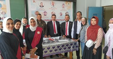 797 طالبا وطالبة يخوضون انتخابات الاتحادات الطلابية بجامعة المنيا .. صور