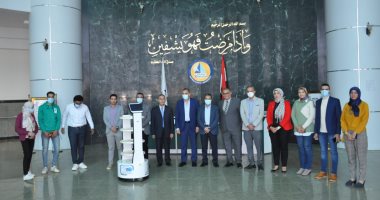 مستشفى جامعة كفر الشيخ تستخدم الروبوت فى أدوار العزل الطبى لمرضى فيروس كورونا