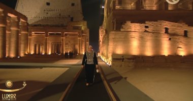 وصول السيدة انتصار السيسى لمقر احتفال افتتاح طريق الكباش