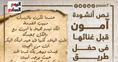 نص أنشودة آمون قبل غنائها أمام العالم فى حفل طريق الكباش.. إنفوجراف